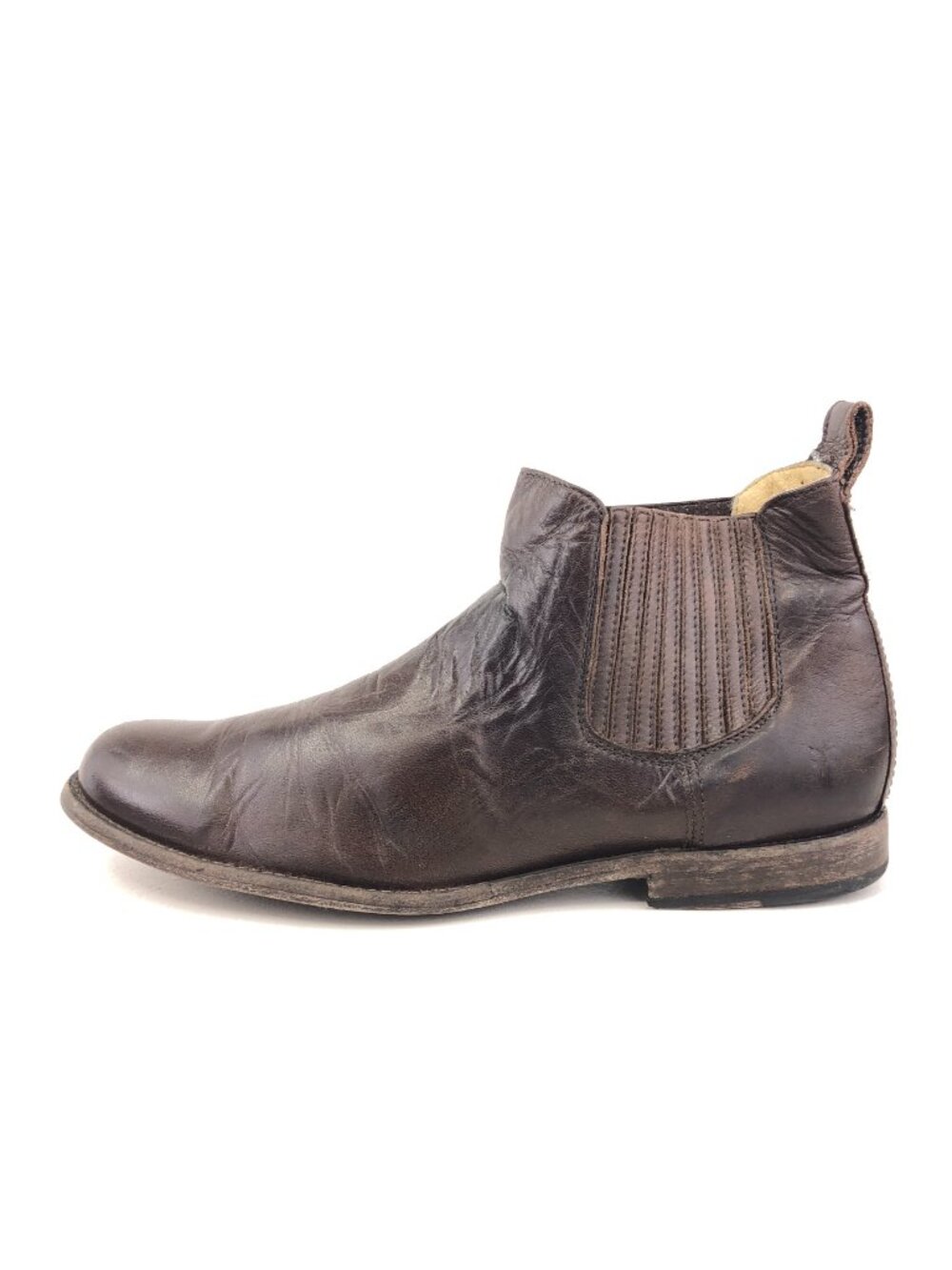 Frye Phillip Chelsea Brown Leather Ankle Boots 10.5